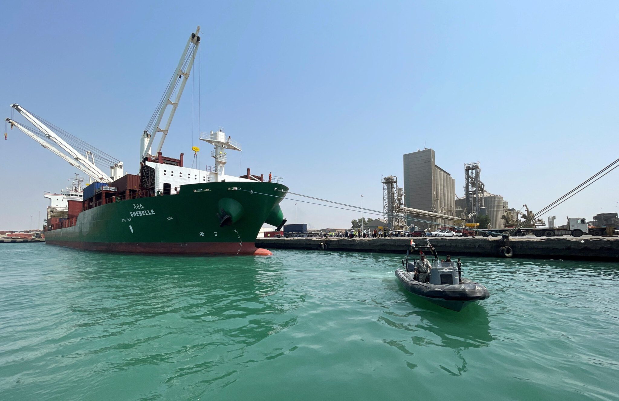 First Container Ship Carrying General Cargo In Years Docks At Hodeidah Port